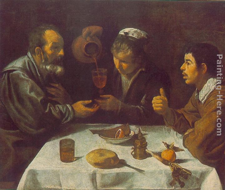 Peasants at the Table painting - Diego Rodriguez de Silva Velazquez Peasants at the Table art painting